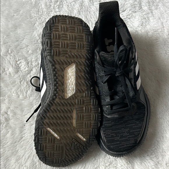 Adidas Black and White Mesh Sneakers - Picture 6 of 7